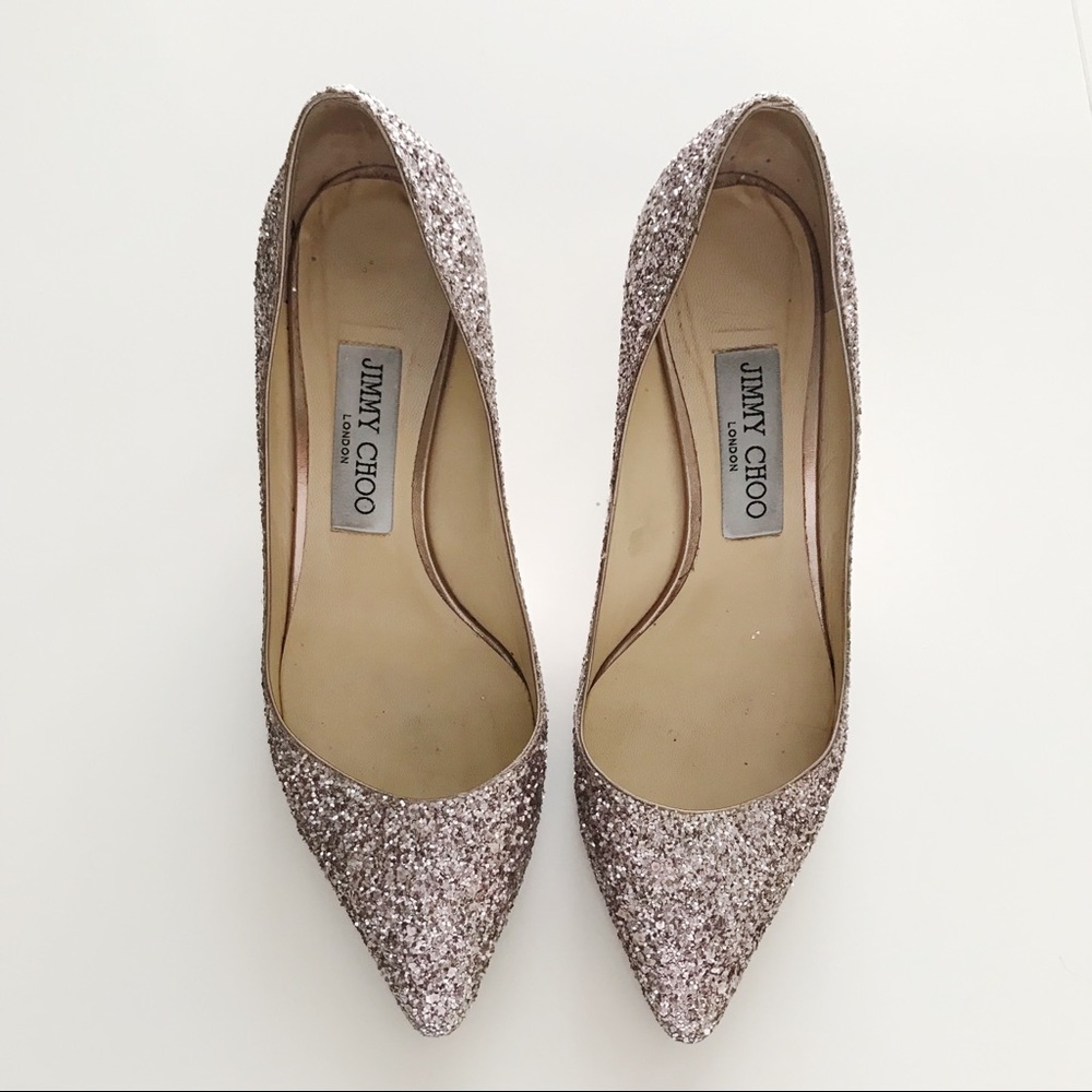 Jimmy Choo Romy Glitter Pump